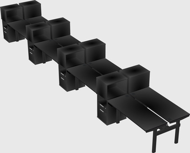 Shared electric desk + cabinet