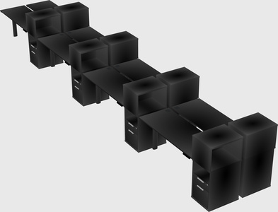 Shared electric desk + cabinet