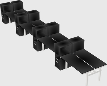 Shared electric desk + cabinet