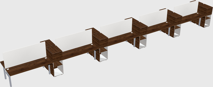 Shared electric desk + cabinet