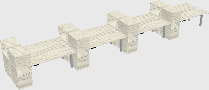 Shared electric desk + cabinet