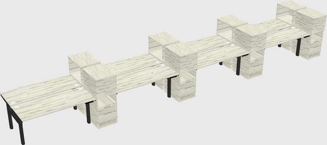 Shared electric desk + cabinet