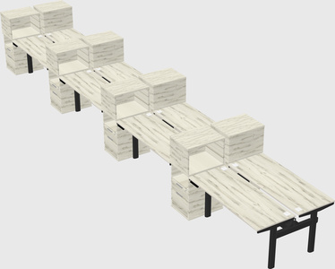 Shared electric desk + cabinet