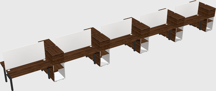 Shared electric desk + cabinet