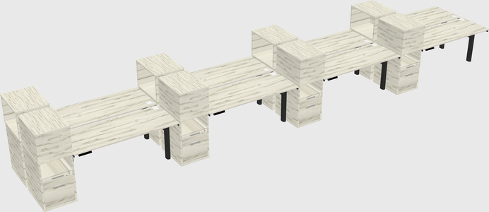 Shared electric desk + cabinet