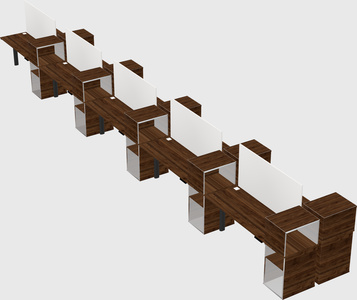 Shared electric desk + cabinet