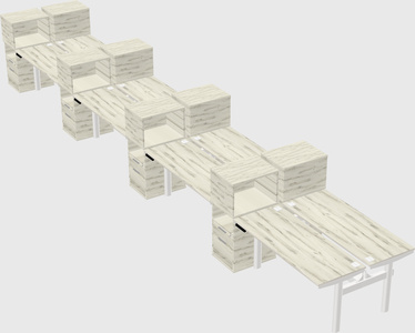 Shared electric desk + cabinet