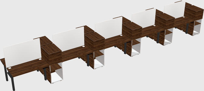 Shared electric desk + cabinet