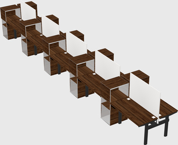 Shared electric desk + cabinet