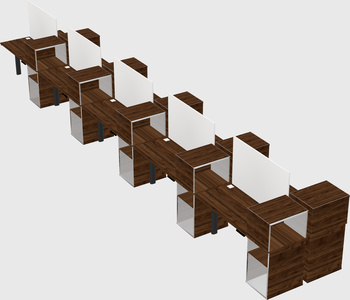 Shared electric desk + cabinet