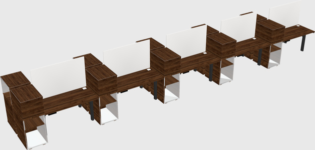 Shared electric desk + cabinet