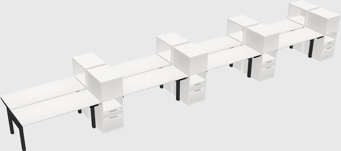Shared electric desk + cabinet