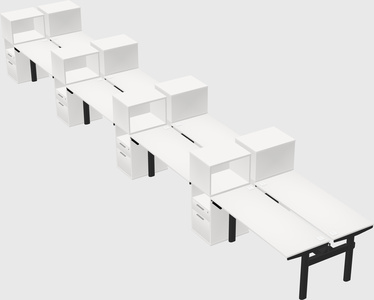 Shared electric desk + cabinet