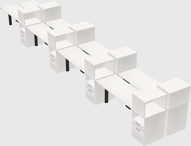 Shared electric desk + cabinet