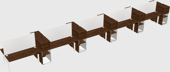 Shared electric desk + cabinet