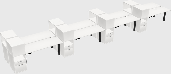 Shared electric desk + cabinet