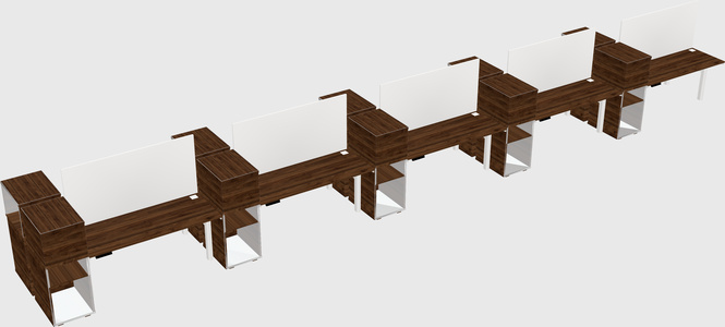 Shared electric desk + cabinet
