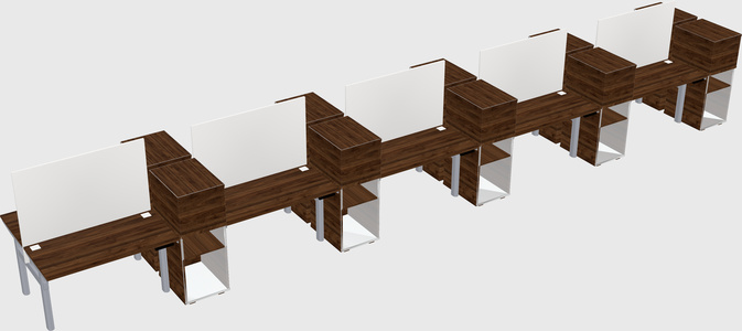 Shared electric desk + cabinet