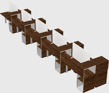Shared electric desk + cabinet