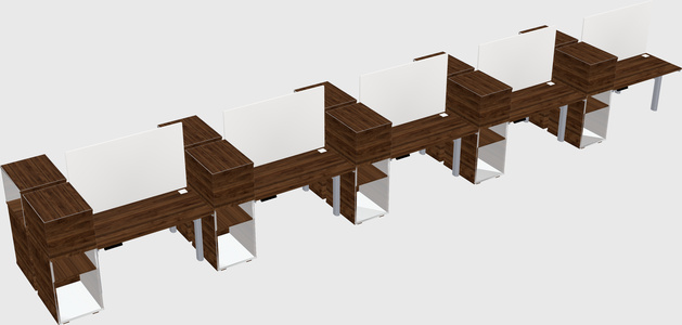Shared electric desk + cabinet