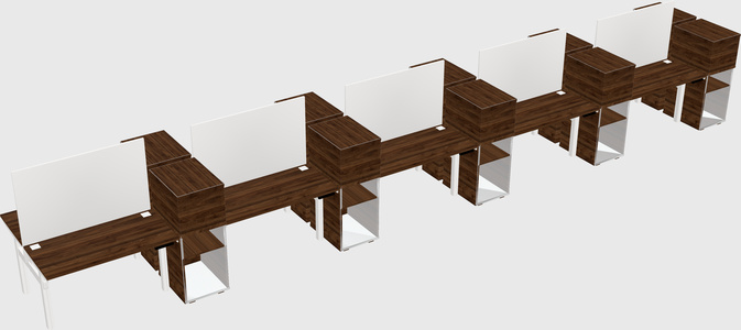 Shared electric desk + cabinet