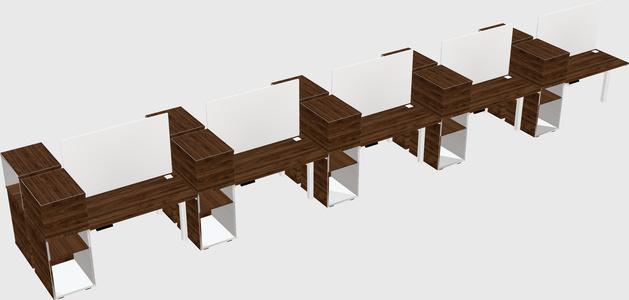 Shared electric desk + cabinet