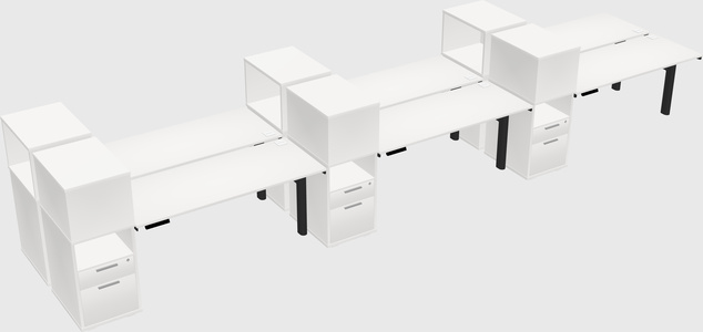 Shared electric desk + cabinet
