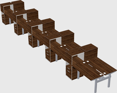 Shared electric desk + cabinet