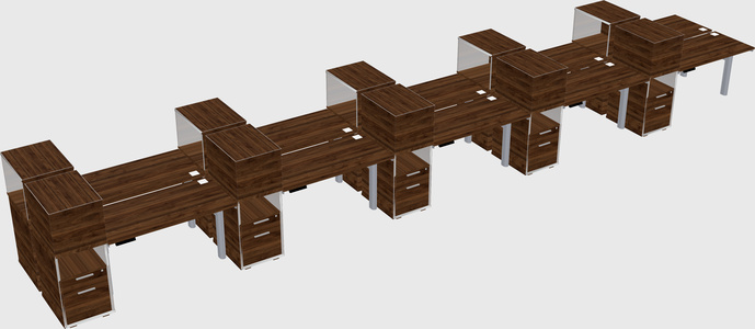 Shared electric desk + cabinet