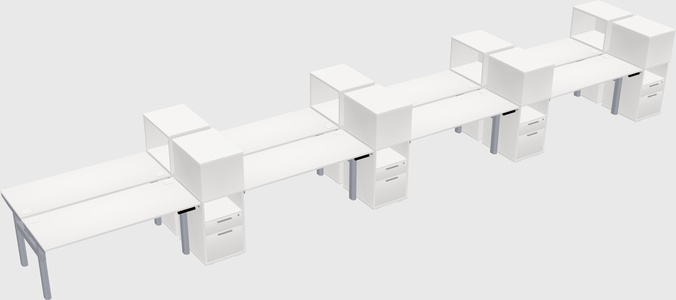 Shared electric desk + cabinet