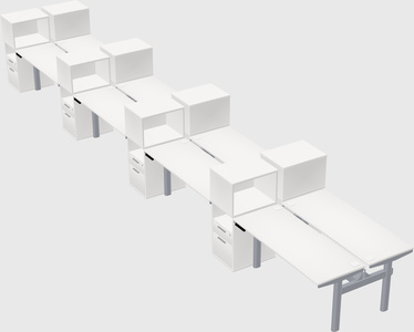 Shared electric desk + cabinet