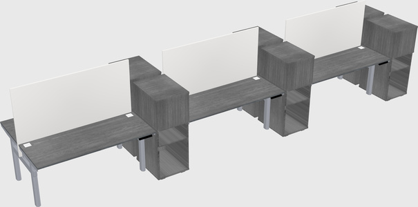 Shared electric desk + cabinet
