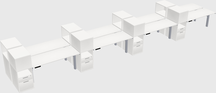 Shared electric desk + cabinet