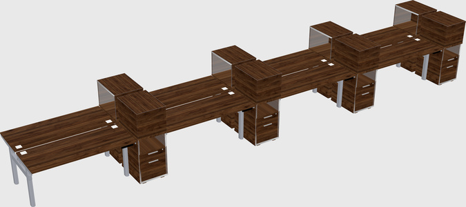 Shared electric desk + cabinet