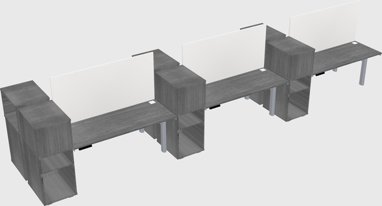 Shared electric desk + cabinet