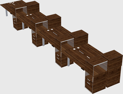 Shared electric desk + cabinet