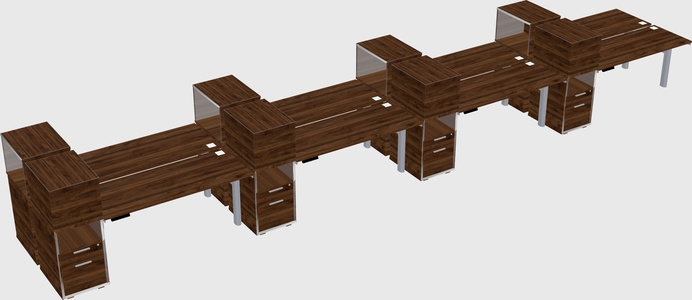 Shared electric desk + cabinet