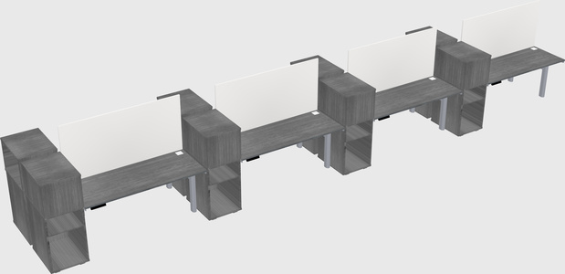 Shared electric desk + cabinet