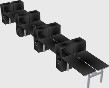 Shared electric desk + cabinet