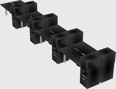 Shared electric desk + cabinet