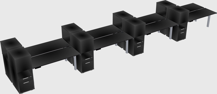 Shared electric desk + cabinet