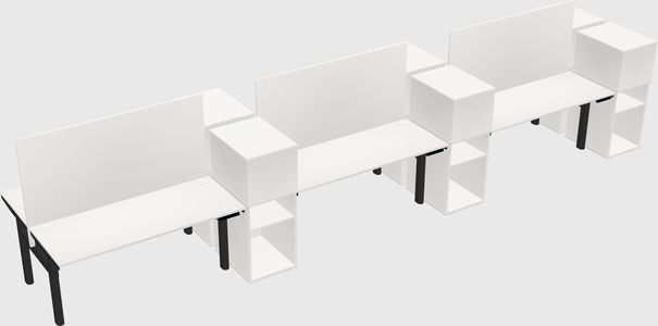 Shared electric desk + cabinet