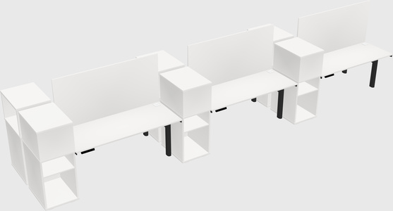 Shared electric desk + cabinet