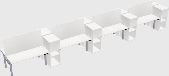 Shared electric desk + cabinet