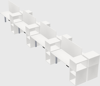 Shared electric desk + cabinet