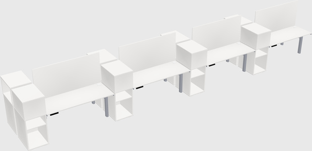 Shared electric desk + cabinet