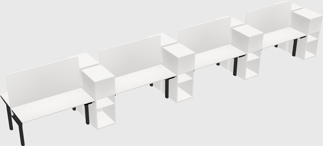 Shared electric desk + cabinet