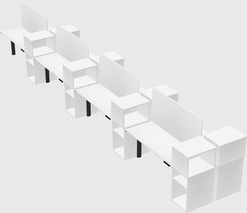 Shared electric desk + cabinet