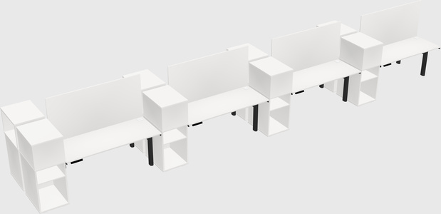 Shared electric desk + cabinet