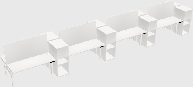 Shared electric desk + cabinet